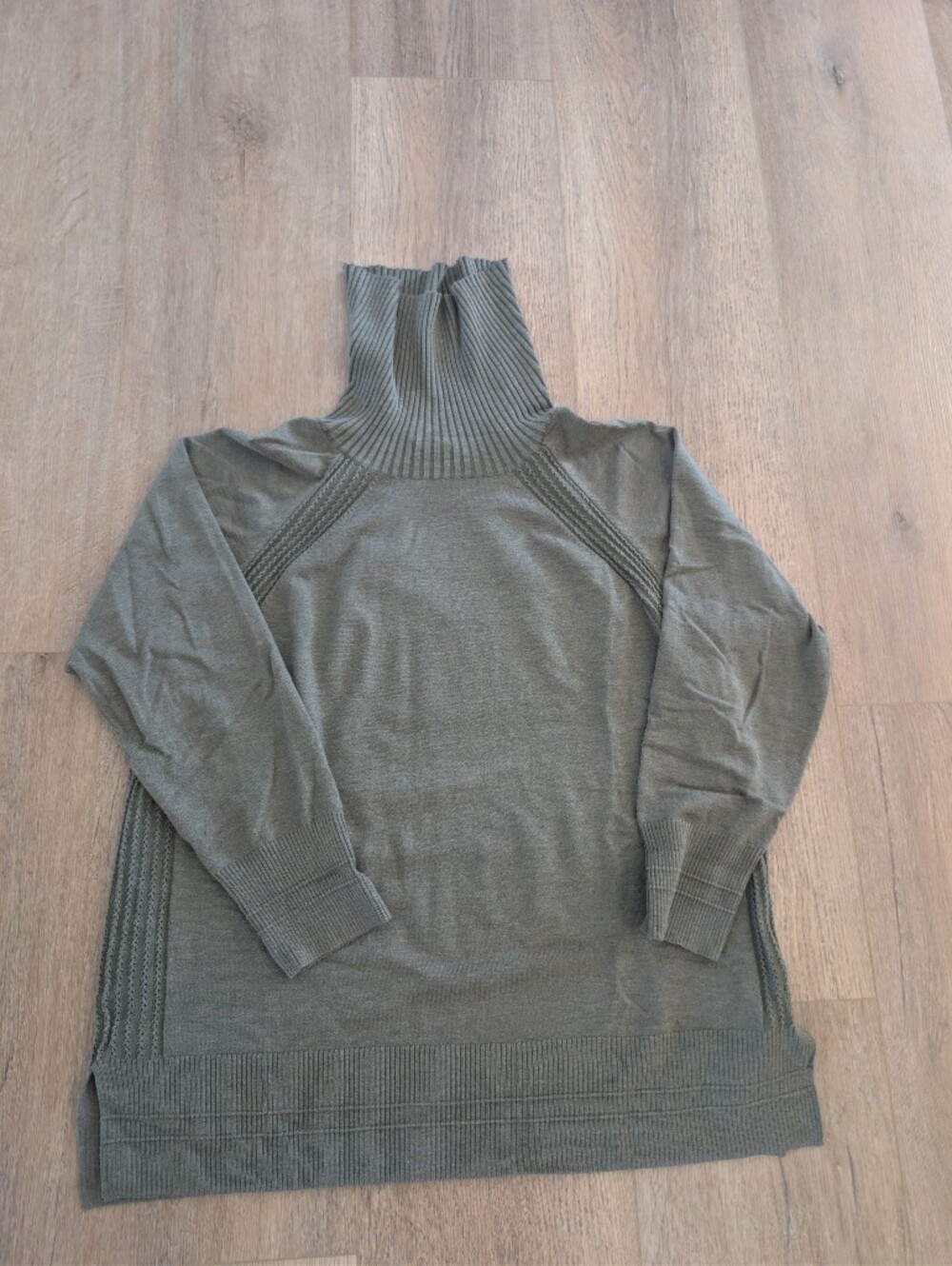 Tribal Olive Green Turtleneck Sweater